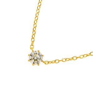 AHKAH Diamond 0.15ct Necklace 18K Yellow Gold 750 90273778